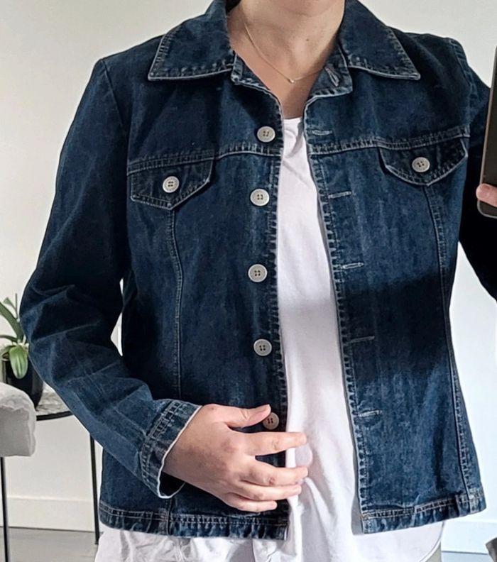 Veste en jean bleue foncée Camaïeu Taille 42 - photo numéro 6