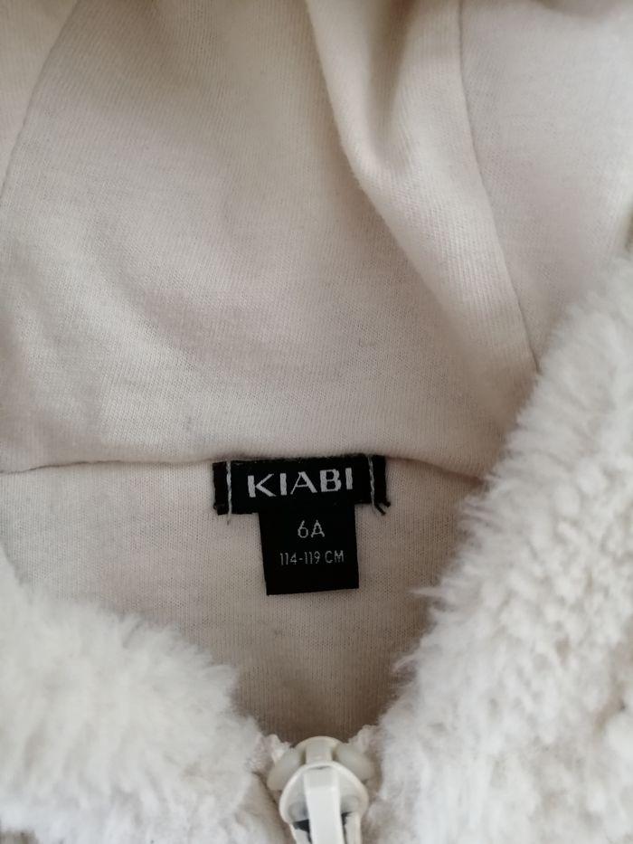 Veste polaire blanche toute douce et chaude Kiabi 6 ans - photo numéro 3