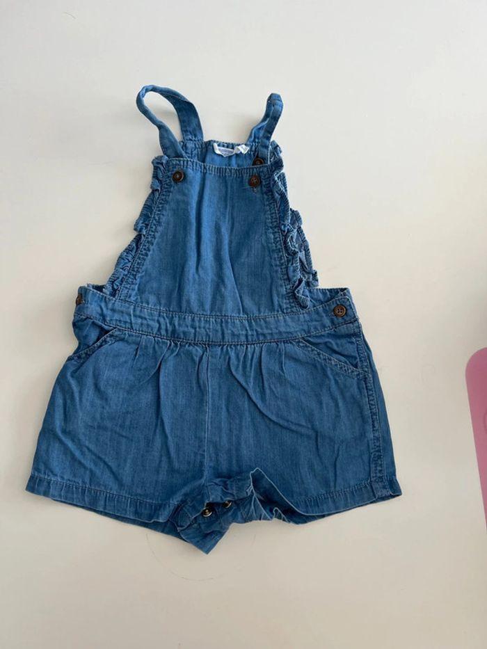 Combi short jean bébé - photo numéro 1