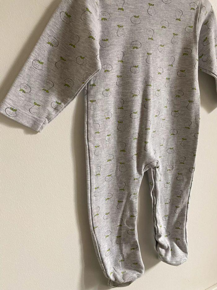 Pyjama léger en coton 1 pièce gris chiné et pomme 🍏 - 24 Mois - photo numéro 10