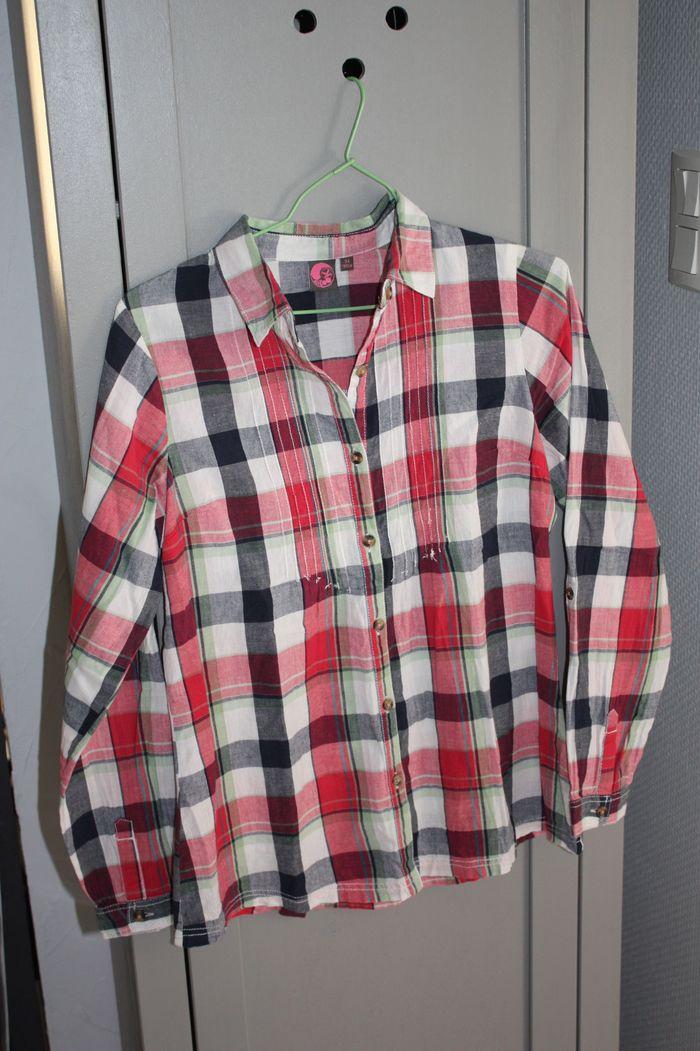 Chemise à carreaux rose marine 16 ans - photo numéro 9