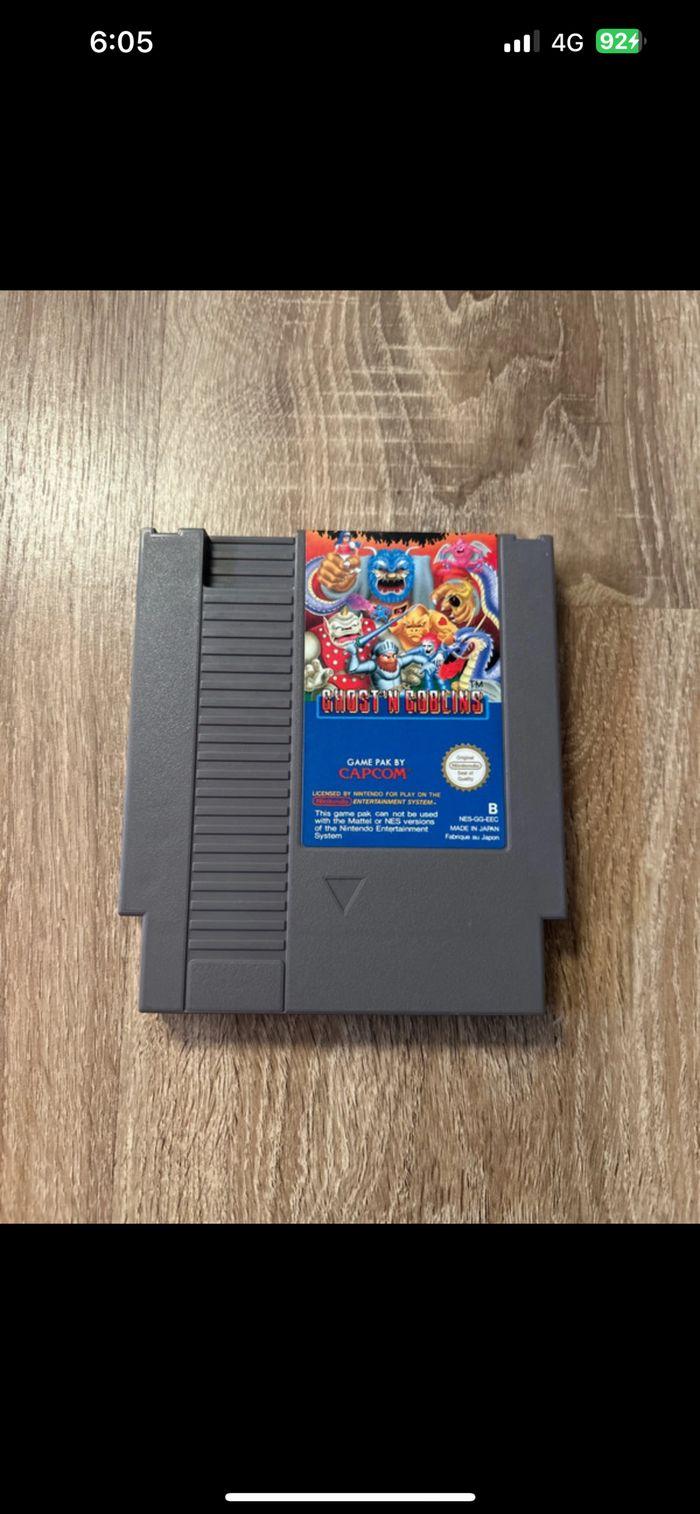 Jeu Nintendo NES + boîtier de protection : Ghost’N Goblins, made in Japan, très bon état - photo numéro 1