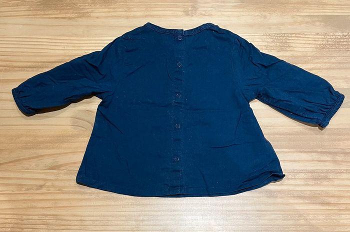 Blouse Bleue Marine 9mois/71cm - photo numéro 2