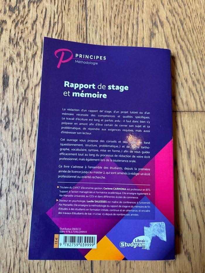 Livre « rapport de stage et mémoire » - photo numéro 2