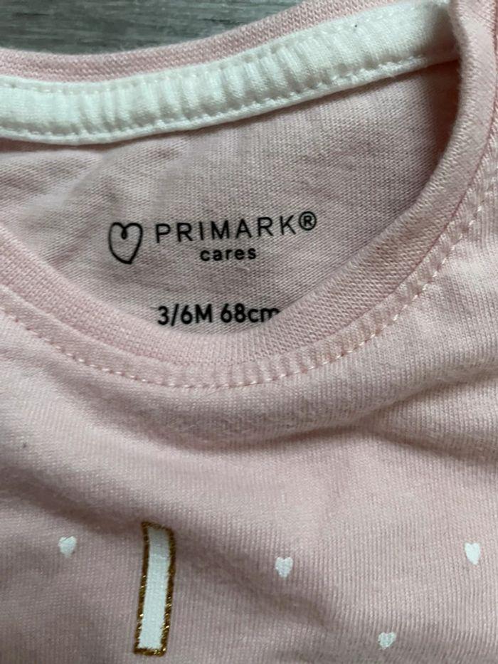 Tshirt manches longues primark 6 mois - or rose pastel - photo numéro 3