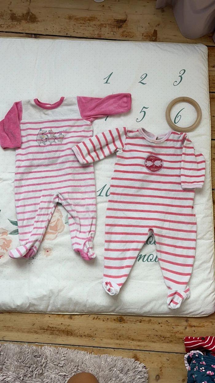 Lot pyjamas fille petit bateau - photo numéro 1