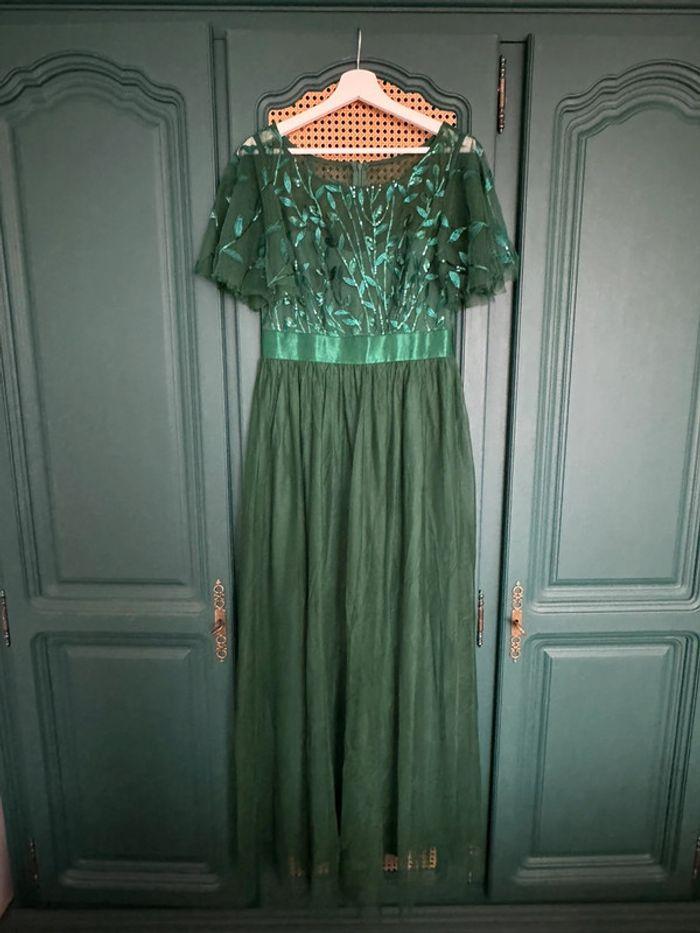 Robe cérémonie vert foncé XL - photo numéro 2