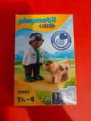 Playmobil 1.2.3 - Vétérinaire avec Chien - 70407