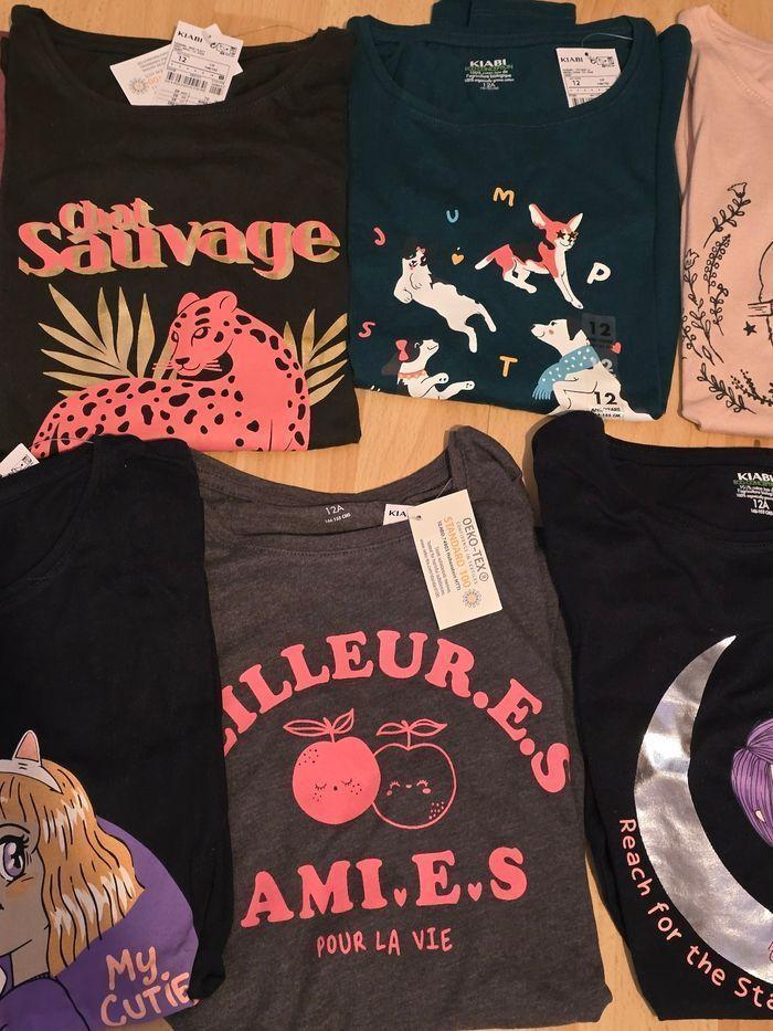 NEUFS!!!! (non portés) 🩷🩷😍🤩 superbe lot Tee-shirts ML 12 ans fille🩷🩷😍 - photo numéro 7