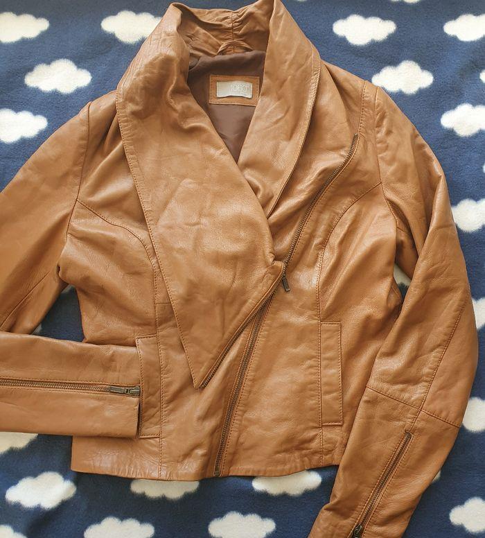 Veste cuir agneau camel 1060 taille 36 - photo numéro 7