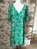 Robe verte fleurie School Rag taille L