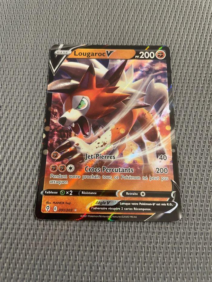 Carte Pokémon Lougaroc V 091/203 Evolution Céleste FR - photo numéro 1