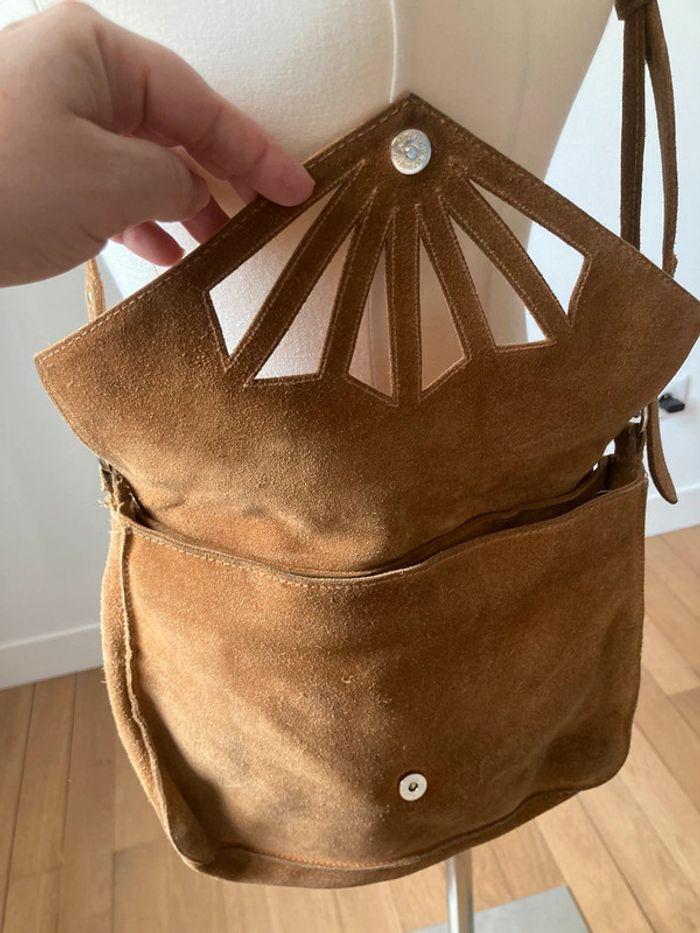 Pochette sac bandoulière Petite Mendigote bi matière - photo numéro 4