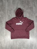 Sweat à Capuche Puma Bordeaux Logo Floqué Blanc Taille XS Homme