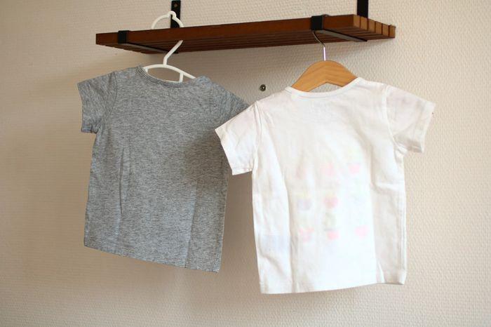 Lot de 2 t-shirts gris et blanc, Lupilu, 12 mois - photo numéro 6