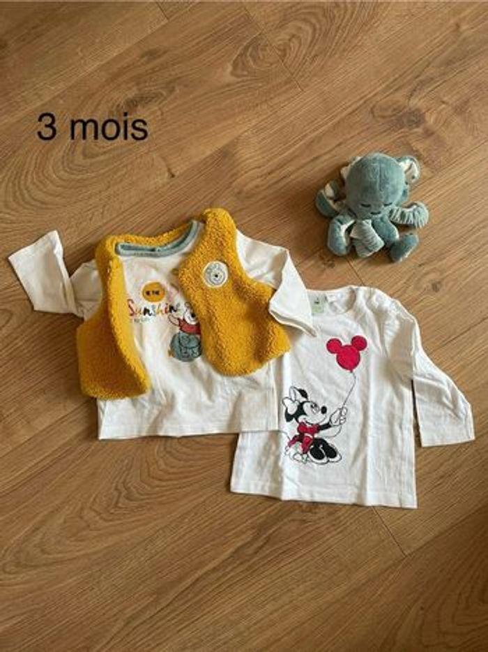 Lot 2 tee shirt manches longues Disney