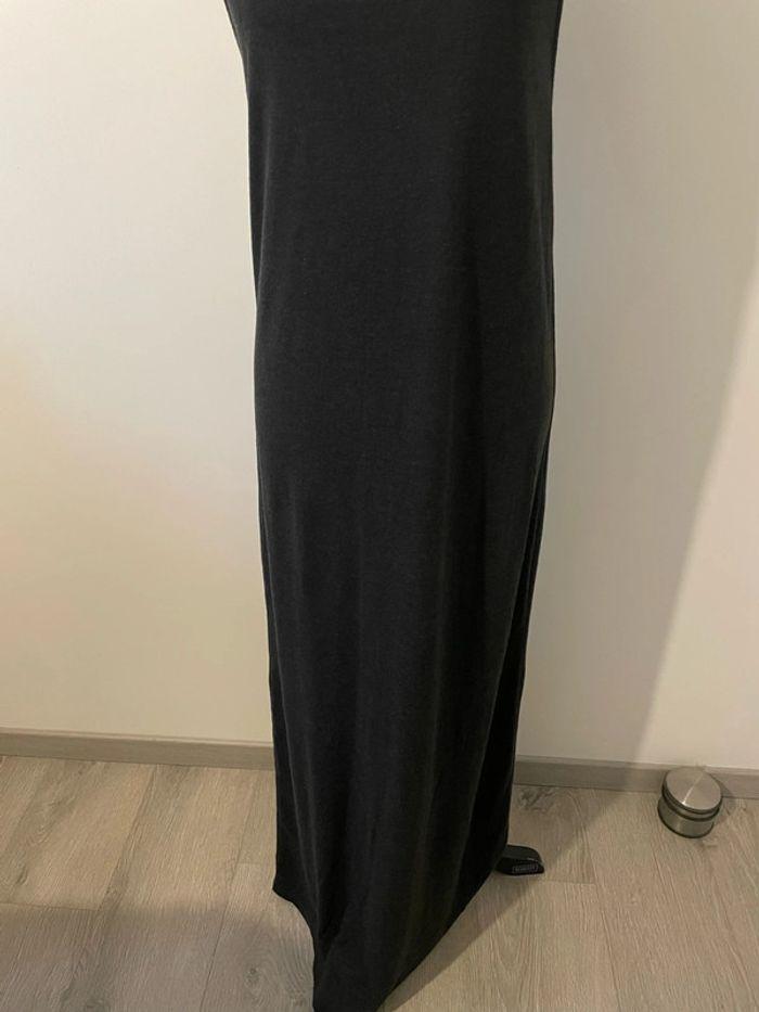 Robe longue gris foncé sans manche dos nageur ouvert fantaisie asos taille 40 - photo numéro 3