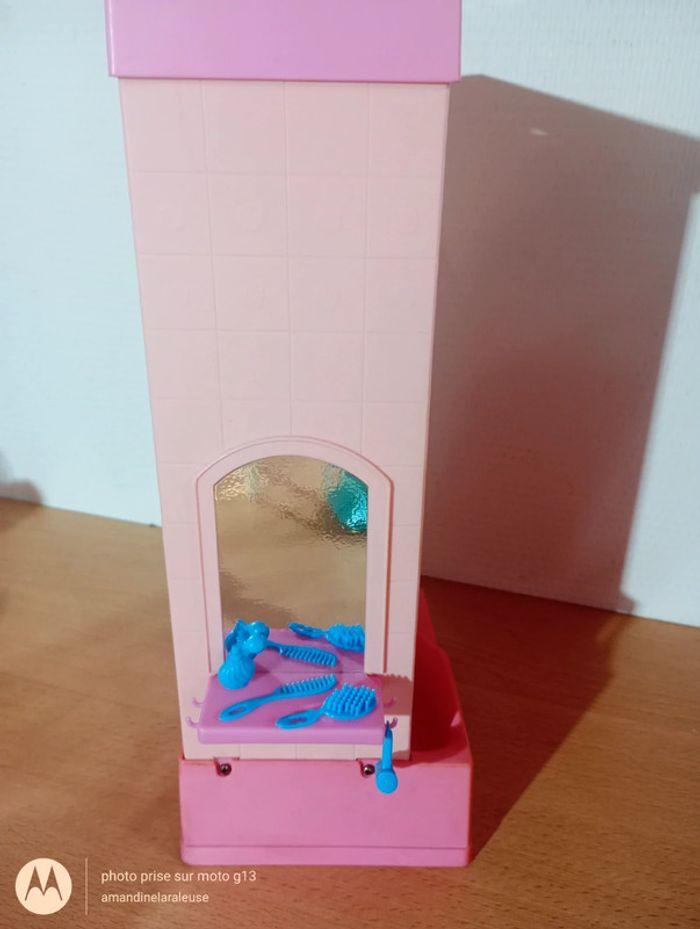 Salle de bain Douche avec socle inclus et étagère miroir Barbie zima vintage - photo numéro 13