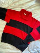 Pull Rodier noir et rouge S