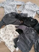 Lot x6 sous pull brassière 1 mois H&M