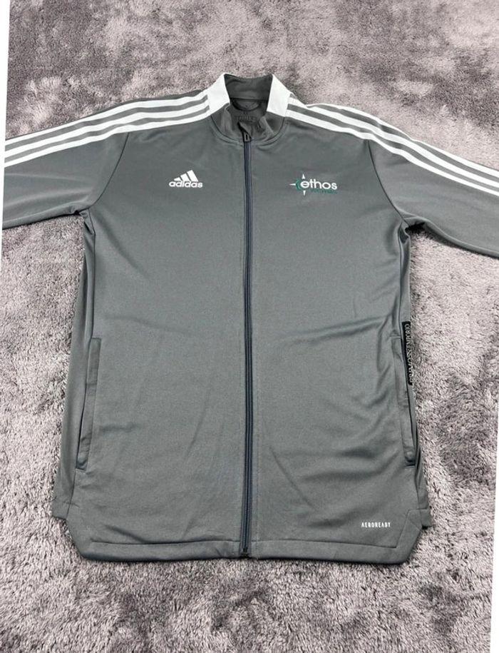 👕 Veste de Sport Adidas Vintage Gris Taille M 👕 - photo numéro 6