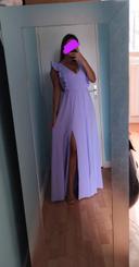 Robe de soirée mauve taille 36 38