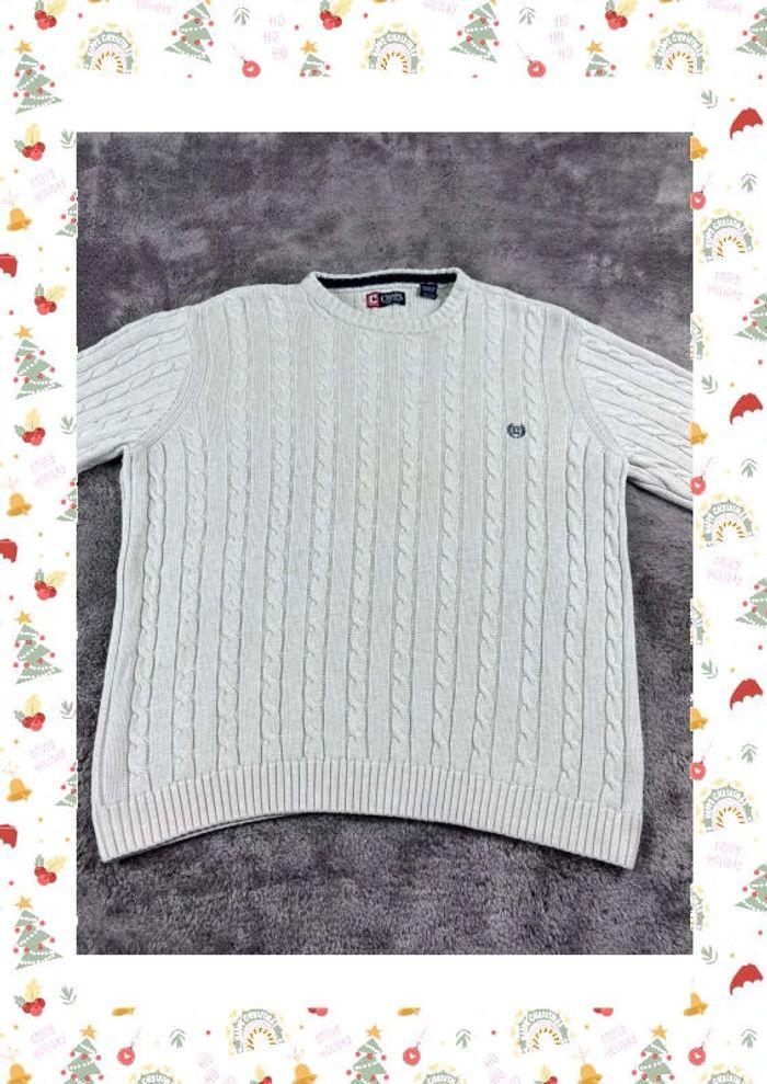 👕 Sweat Torsadé Chaps avec logo brodé Blanc Taille XXL 👕 - photo numéro 6