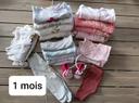 Lot vêtements 1 mois