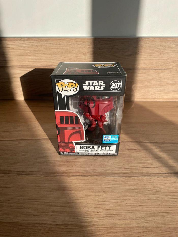 Figurine Funko Pop Star Wars : Boba Fett 297 Wondercoin Anaheim 2020 Limited Edition - photo numéro 5