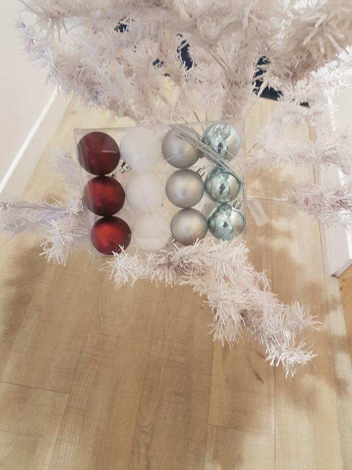 Sapin de noël synthétique blanc - photo numéro 4