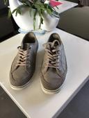 Chaussures gris beige zara basic