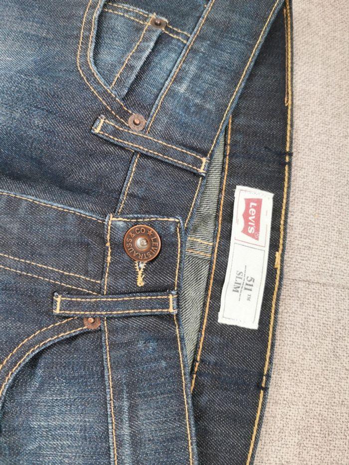 Jeans Levi's bleu brut 511 Slim taille 12 ans - photo numéro 3