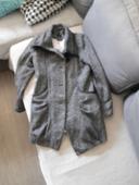 Manteau gris chiné 3/4