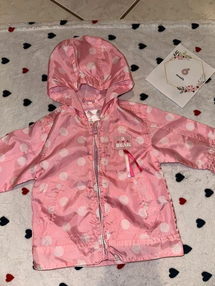 Veste de pluie rose fille 6mois - photo numéro 1