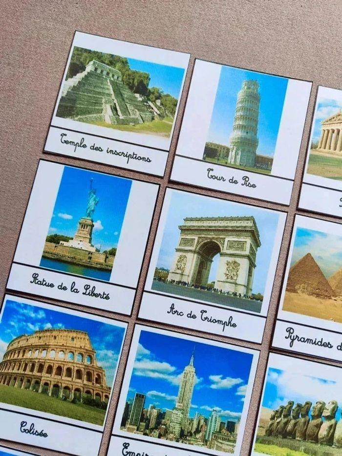 Cartes de nomenclature des 17 grands monuments du monde Montessori - photo numéro 6