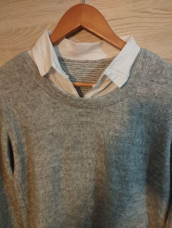 Pull et sa chemise intégrée taille M/L - photo numéro 2