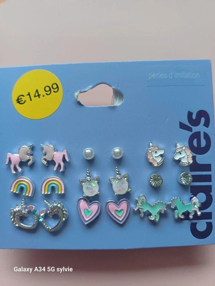 Lot boucles d oreilles claire's neuf - photo numéro 1