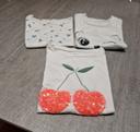 Lot de 3 t-shirts fille Manches courtes