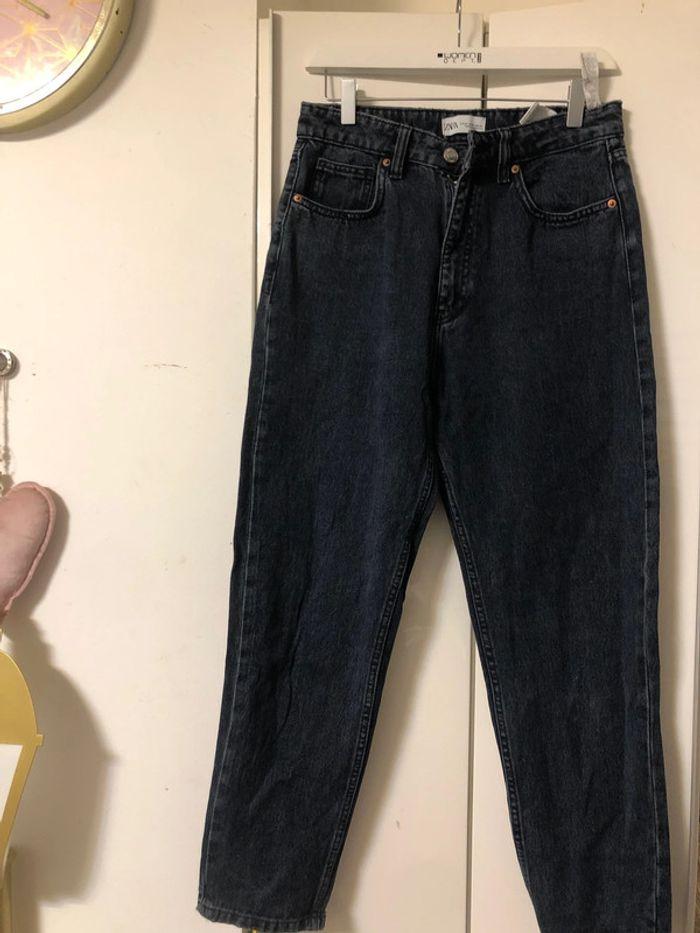 Pantalon jean .large .taille haute . zara . Taille 38 - photo numéro 1