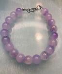 Bracelet avec perles en verre 8mm – Violet