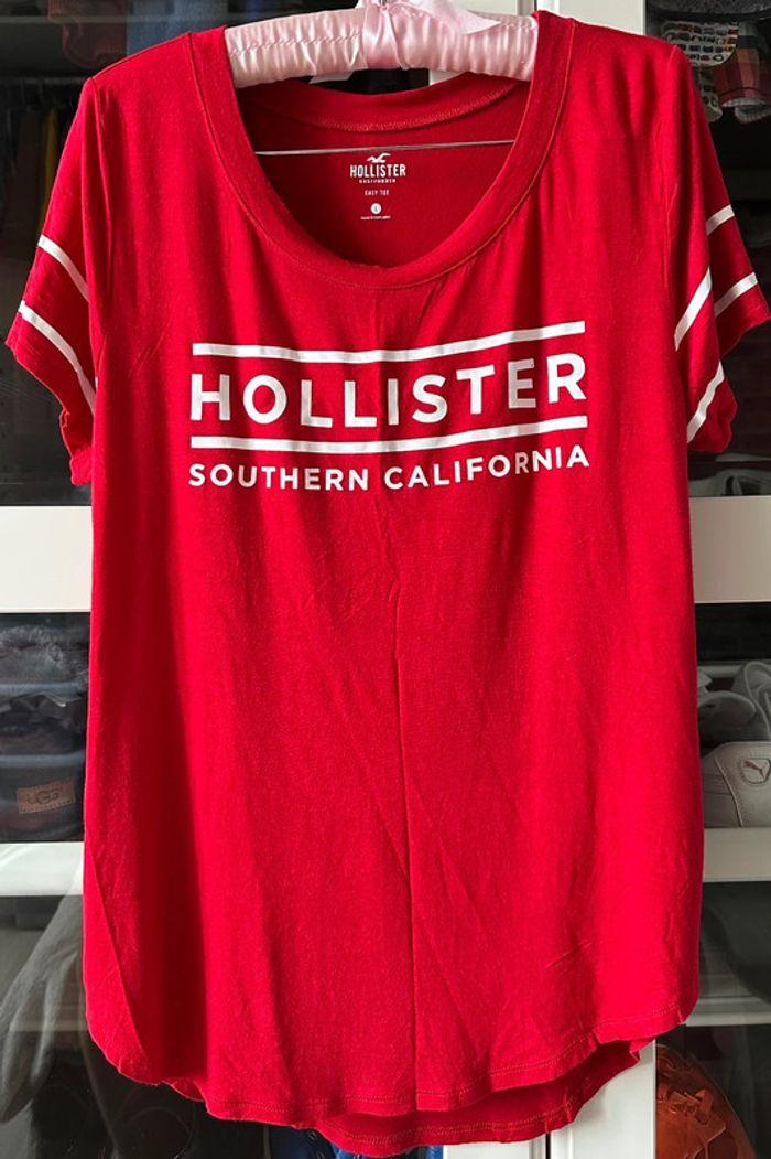 T shirt Hollister rouge - photo numéro 1