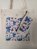 Sac bag fourre tout Stitch avec la trousse  12e