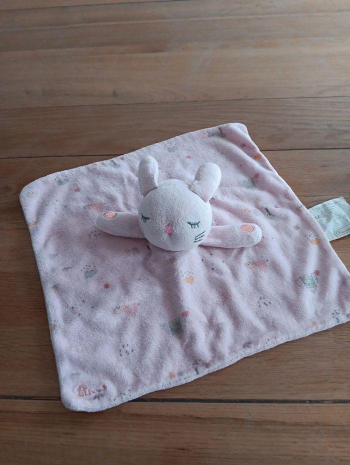 Doudou plat lapin rose mots d'enfants leclerc (3) - photo numéro 1