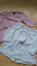 Lot 2 T-shirts manches longues bébé fille 3 mois Kiabi