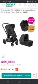 poussette trio Jane MUUM + base isofix