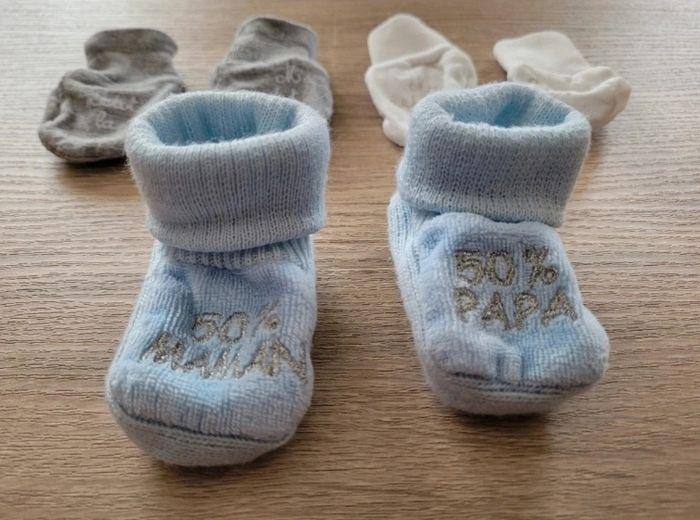 Lot de bonnets, moufles et chaussons garçon en naissance - photo numéro 8