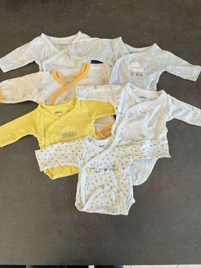 Lot naissance 4 pyjamas et 5 bodys couleurs mixtes - photo numéro 3