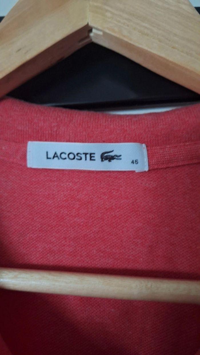 Polo Lacoste corail T.46 - photo numéro 6