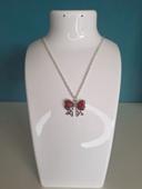 Collier noeud  rouge