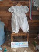 Combinaison tenue blanche fille 2 ans vintage tbe